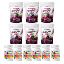 Gastric Sleeve Complete Vitamin Pack - Chewables Size: 6-Month Supply, BariatricPal Multivitamin ONE: Orange Citrus Chewable - Iron Free, BariatricPal Calcium Citrate Soft Chews: Wild Grape