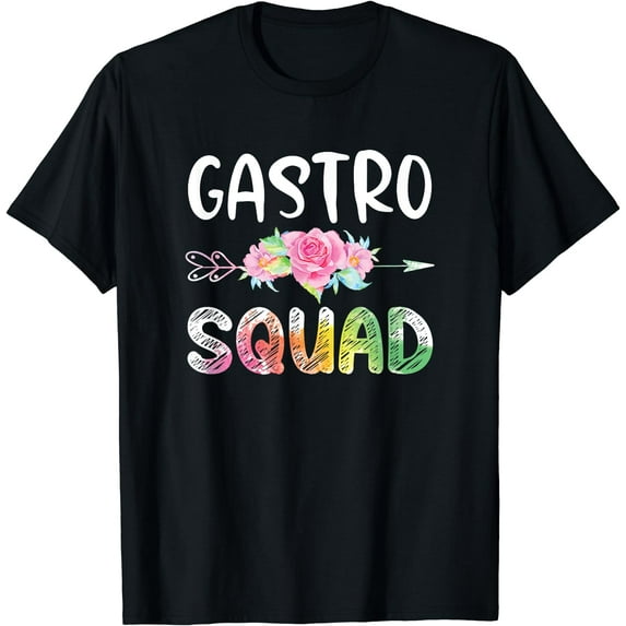 Gastro Nurse Squad Shirt Gastroenterology Matching Nurse T-Shirt Black Small