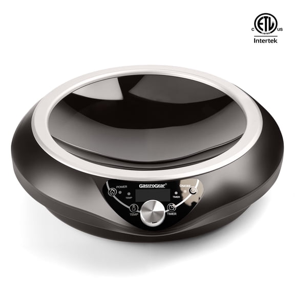 GastroGear 1700W 100V~185V Induction Cooktop Concave Curved Surface 2026 New Electric Stove Wok Burner 16 Watts 200~1700W Real Precise Power/Temp Ctrl Countertop Commercial Cooker Hot Plate Pot Count