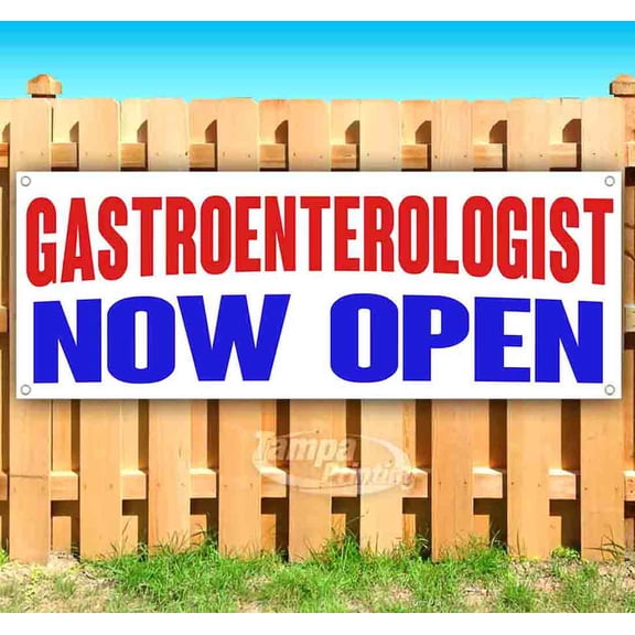 Gastroenterologist Now Open 13 oz Vinyl Banner With Metal Grommets
