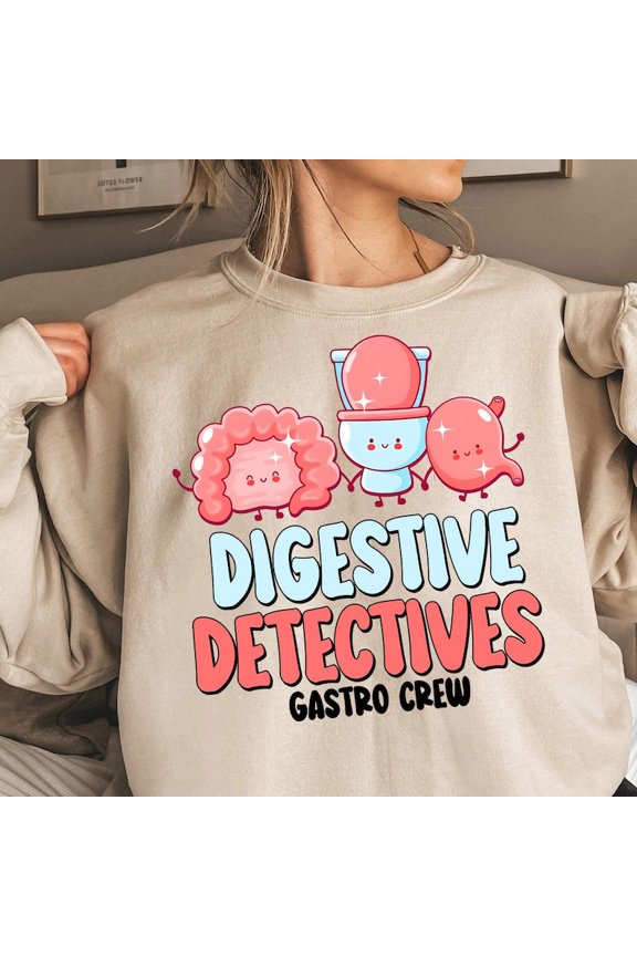 Gastroenterology Nurse Sweatshirt, Digestive Detective GI Crewneck, Nurse Appreciation Gift, Funny GI Nurse Shirt