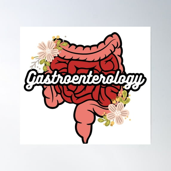 Gastroenterology Poster Wall Art, Modern Wall Decor, 8x12 UNFRAMED