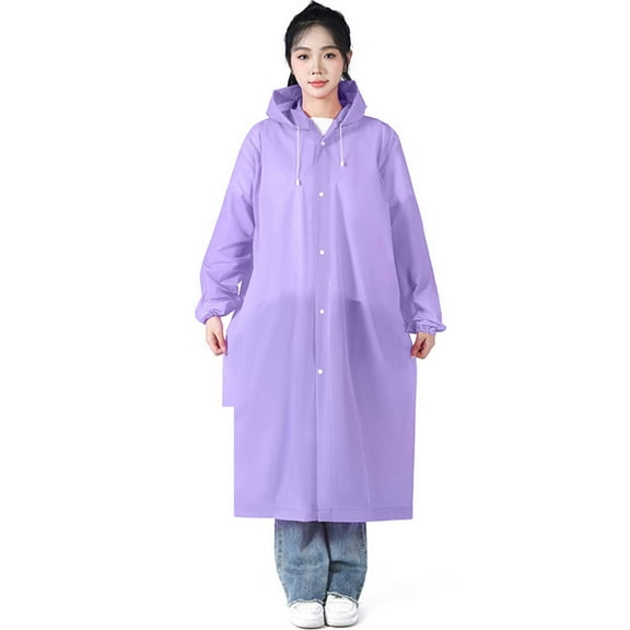 Gastropod Rain Ponchos for Adults,Eva Raincoat Ponchos Family Pack,Full Coverage Poncho,Purple