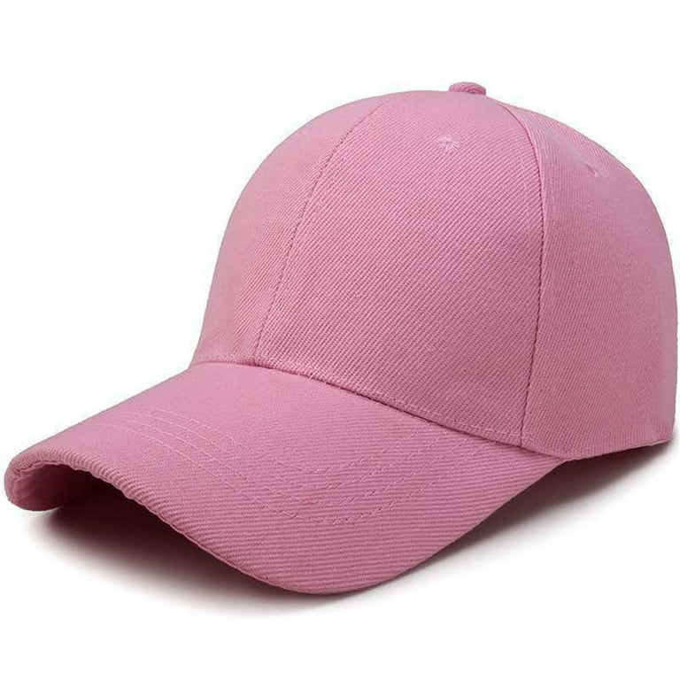 Gasue Ball Caps for Men Hat Cotton Light Board Solid Color Baseball Cap Men  Cap Outdoor Hat Pink, One Size