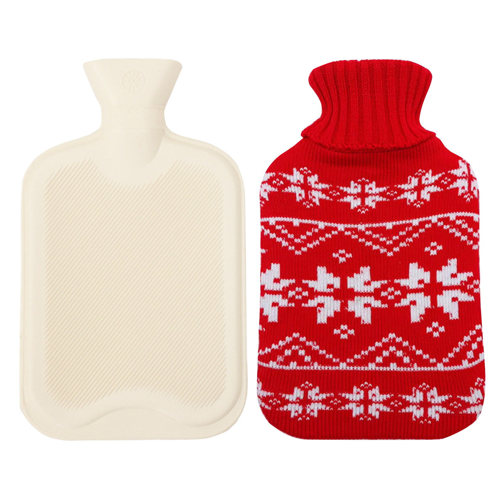 Gasue Christmas Decorations Hot Water Bottles, Natural Rubber BPA Free