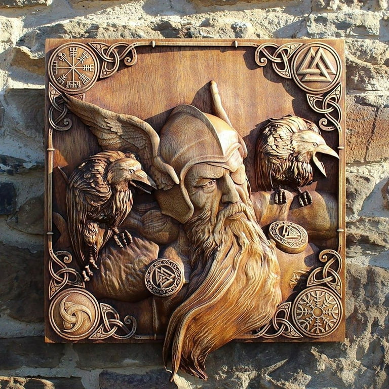 Gasue Fall Decorations for Home, Hugin Munin Art Wall Odin-Ravens