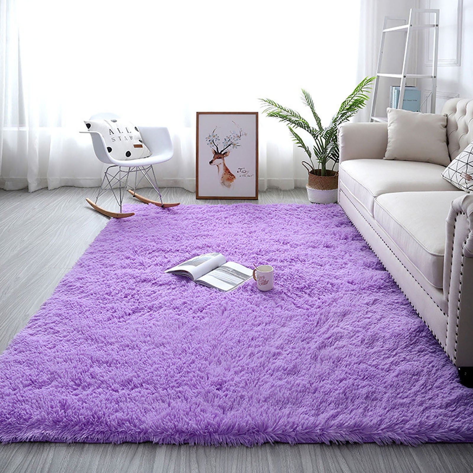Gasue Fluffy Rug Rugs for Bedroom Aesthetic Plush Carpet Ultra Soft