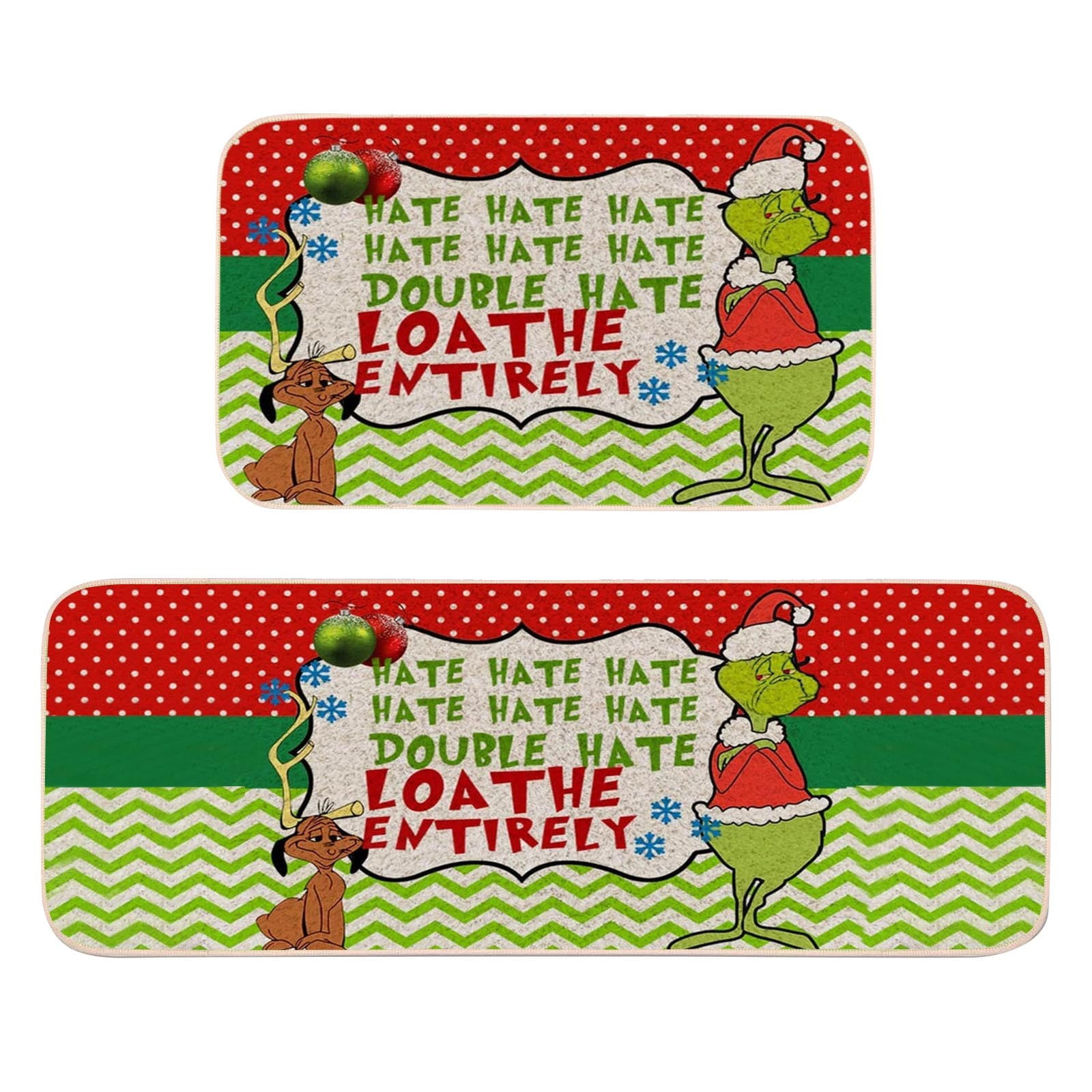 Gasue Grinch Christmas Decorations, Dinosaur Door Mat Kitchen Mat