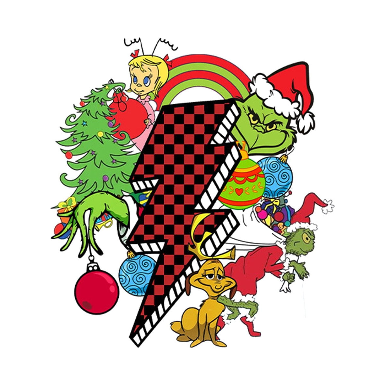 Gasue Grinch Decorations, Christmas Iron On Transfer Heat Transfer