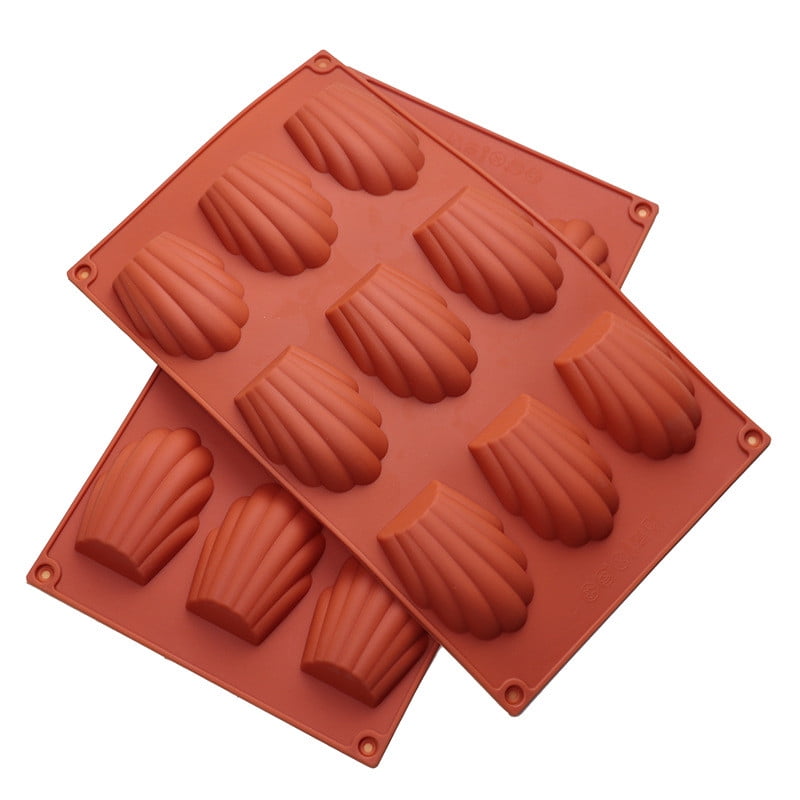Gasue Ilicone Molds for Baking 9 Cavity Madeleine Pan Nonstick Silicone