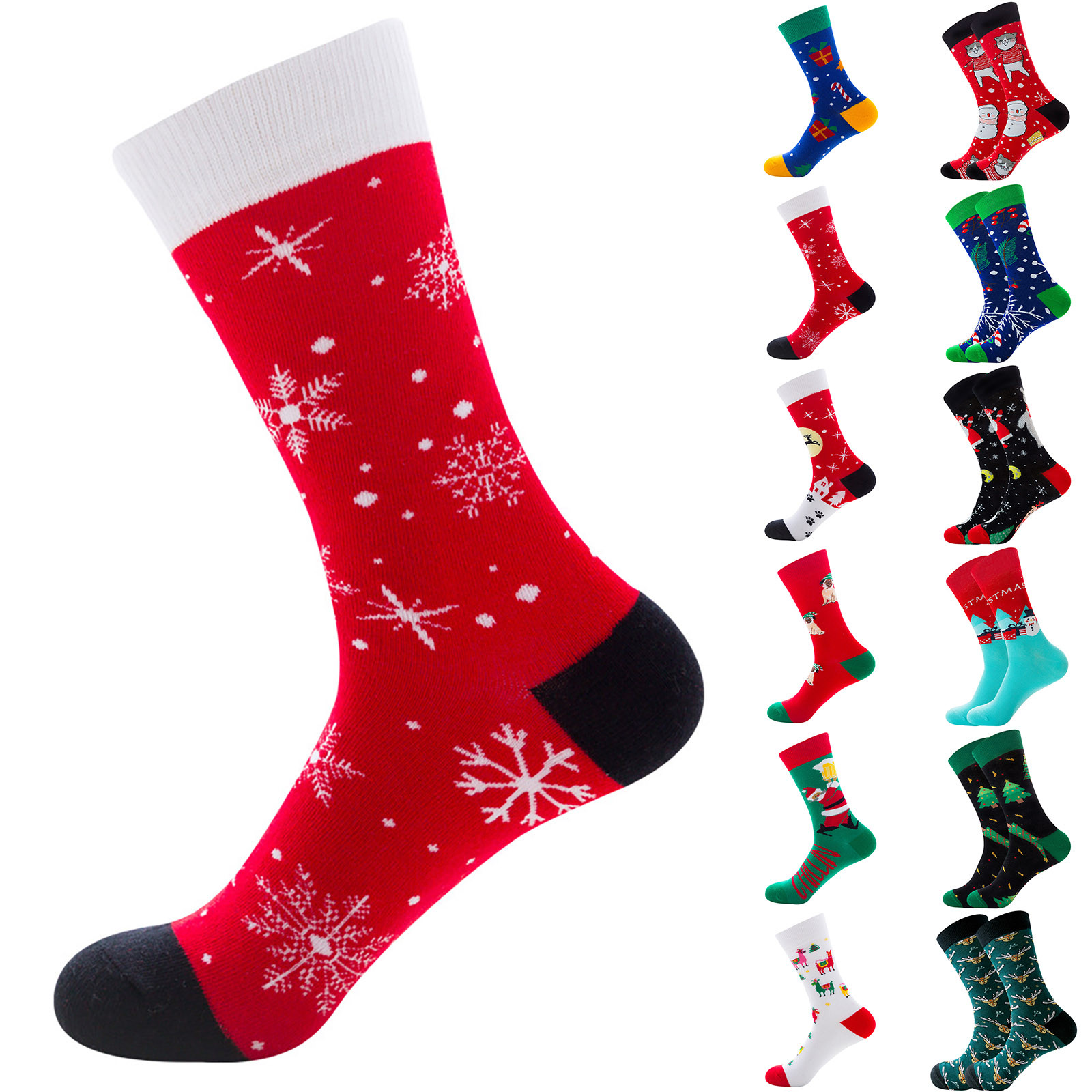 Gasue Socks for Men Men Christmas Socks for Men Casual Perfor mance Cotton Pad Sports Leisure