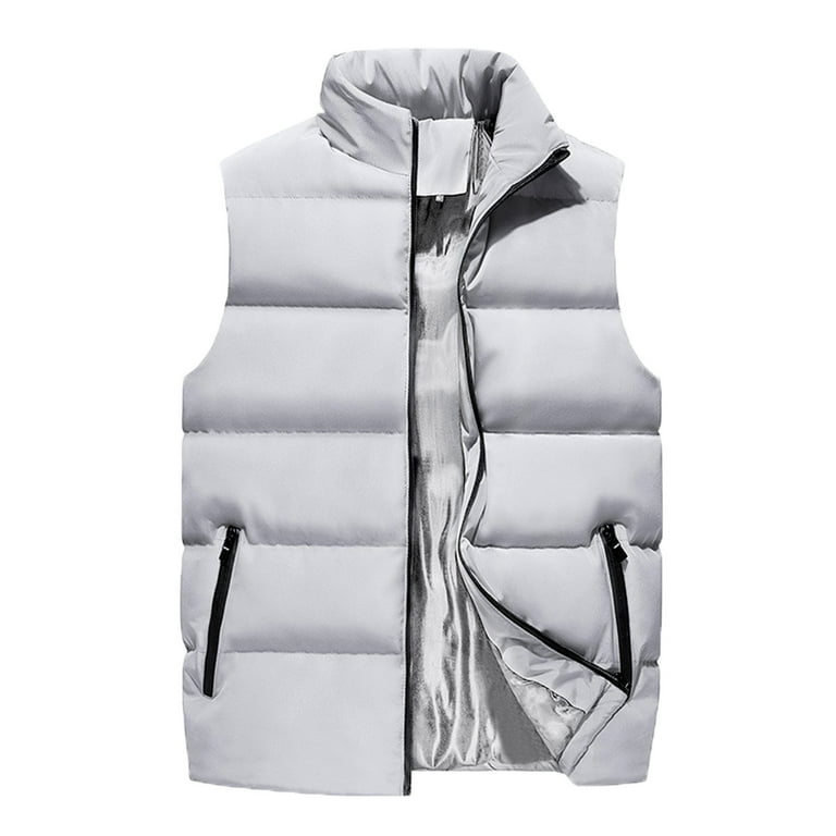 Gasue Warm Mens Puffer Vest Jackets in Winter 2023 Casual Street