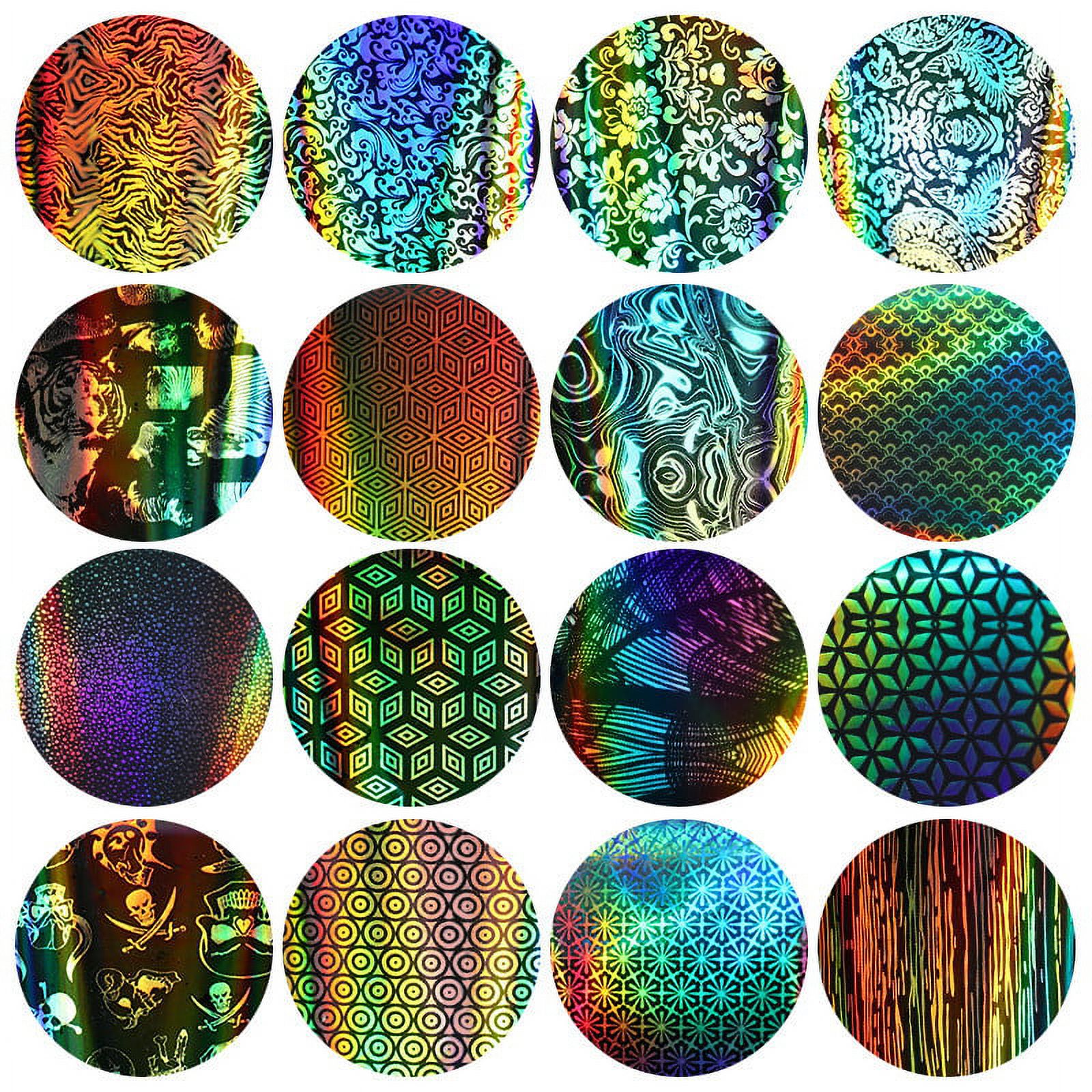 Gasuee 16PCS Design Nail Art Foil Stickers Transfer Decal Tips 4*20CM