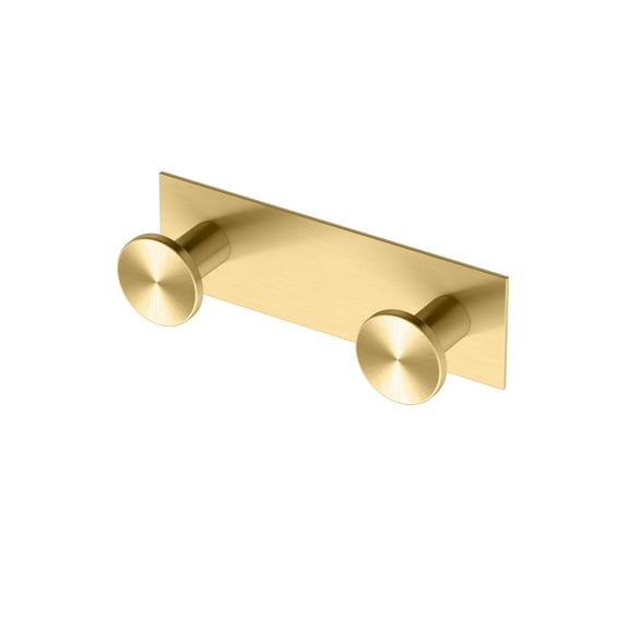 Gatco 1284B Glam All Modern Décor 6.5" Double Robe Hook, Brushed Brass