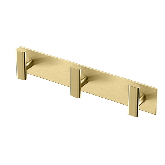Gatco 1287B Elevate All Modern Decor 11" Triple Robe Hook, Brushed Brass