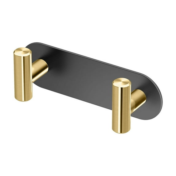 Gatco 1291MXB Latitude Ii Double Robe Hook Rack - Black