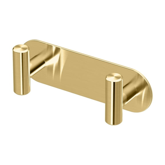 Gatco 1291B Latitude II All Modern Décor 6.5" Double Robe Hook, Brushed Brass