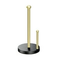 thumbnail image 1 of Gatco 13.5" Kitchen Countertop Weighted Base Paper Towel Holder Stand, Matte Black/Brushed Brass, 1 of 1