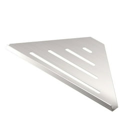 13 in. W Elegant Corner Shelf in Brushed Nickel