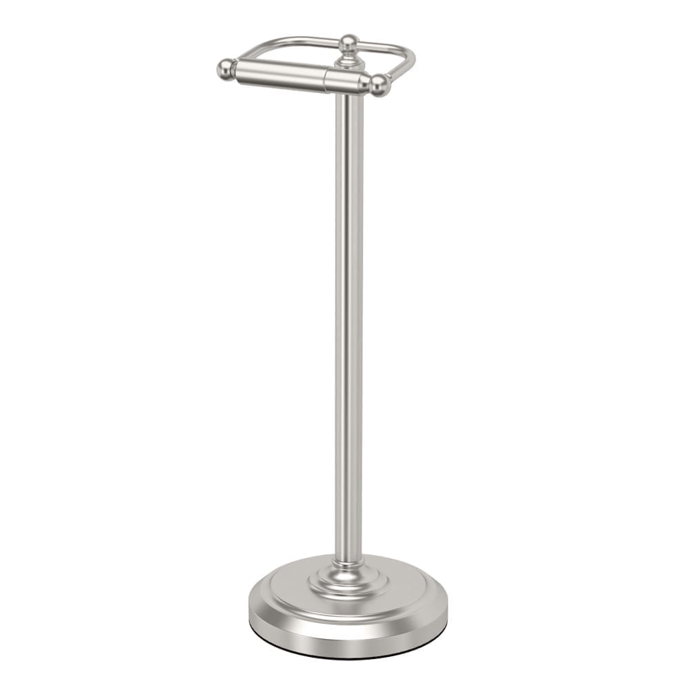 Gatco Freestanding Pedestal Toilet Paper Holder, Satin Nickel