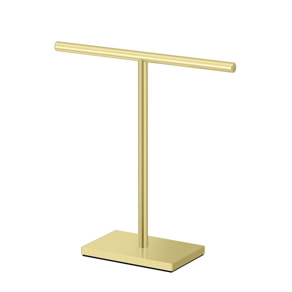 Gatco 1444B Countertop T-Shape Hand Towel Holder 11", Brushed Brass