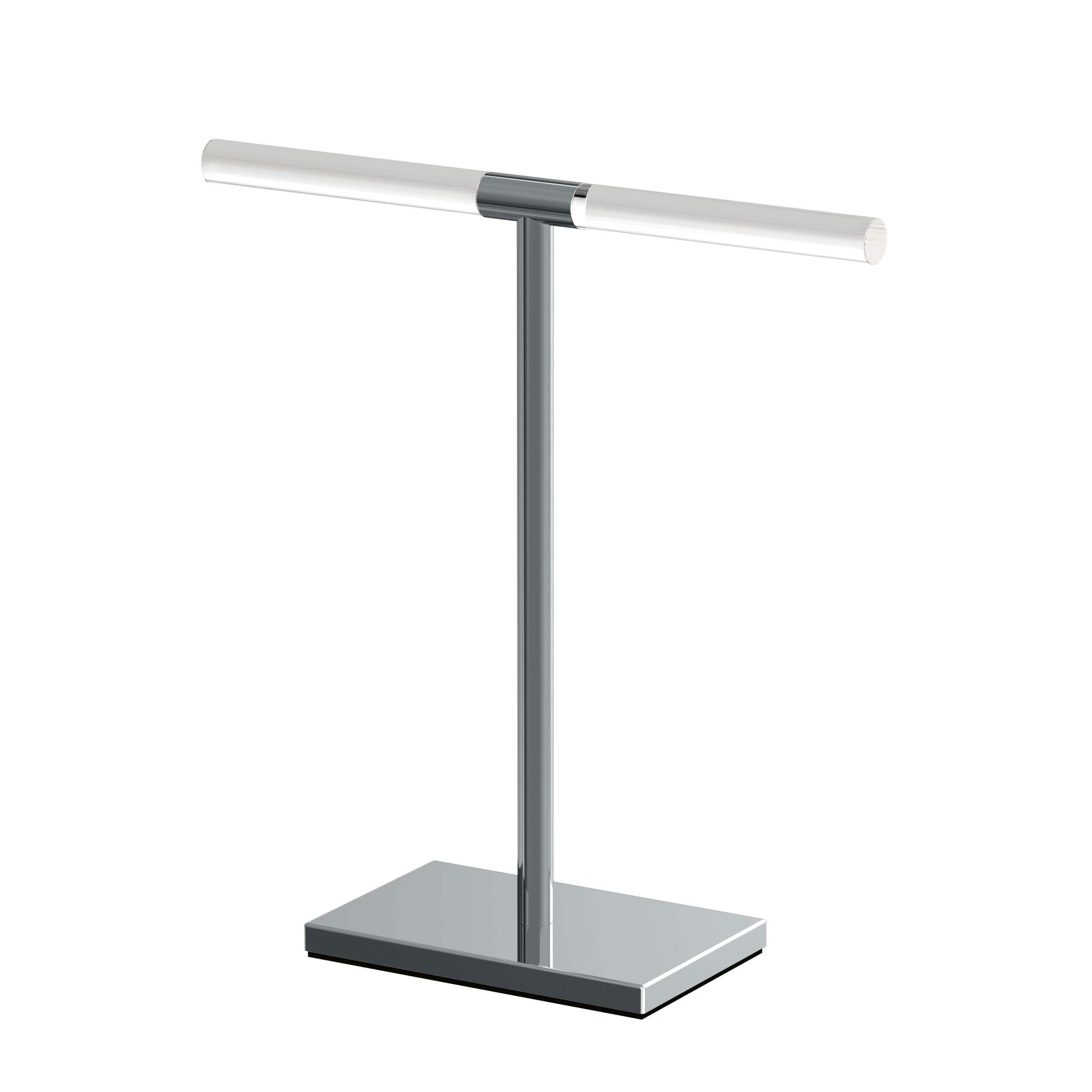Gatco 1344C Countertop T-Shape Hand Towel Holder 11", Acrylic/Chrome