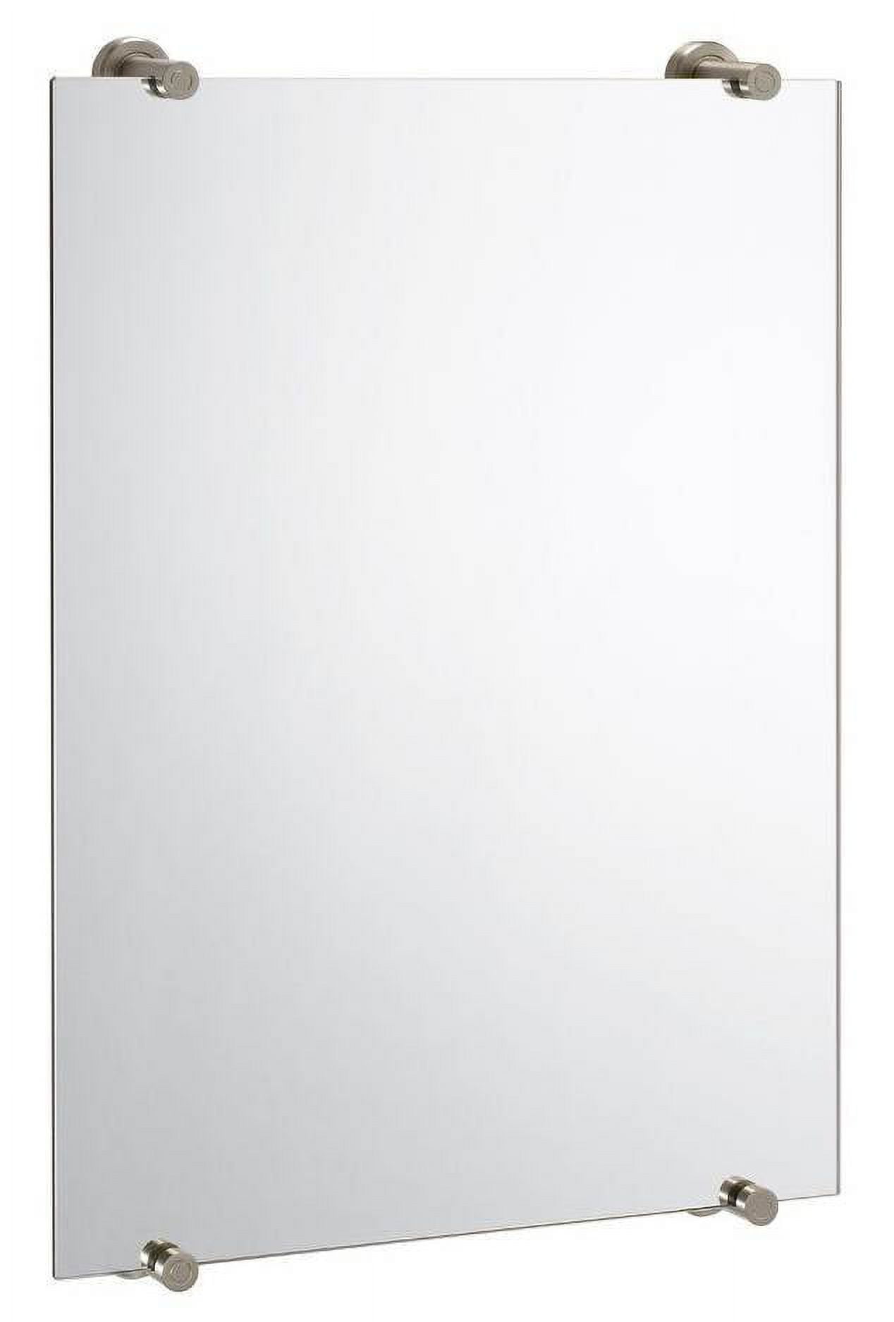 Latitude 30" Satin Nickel Frameless Rectangular Vanity Mirror