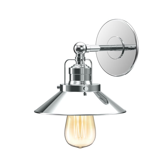 Gatco 1710 Modern Farmhouse Metal Single Sconce, Chrome