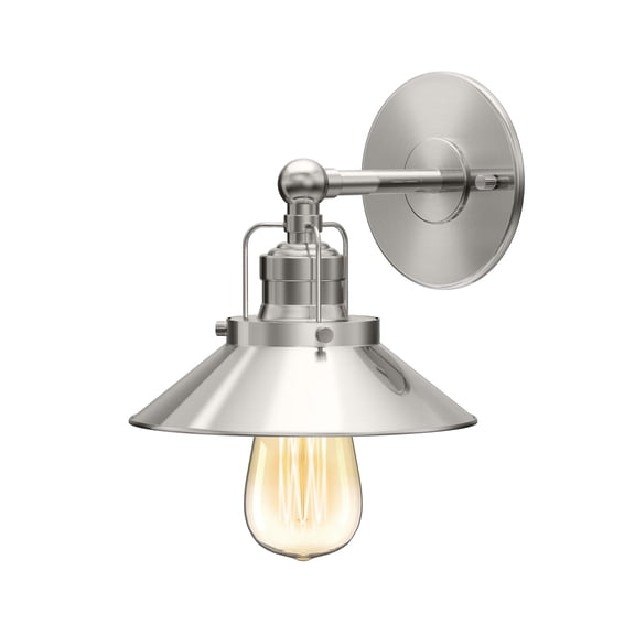 Gatco 1711 Modern Farmhouse Metal Single Sconce, Satin Nickel
