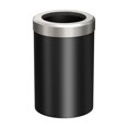 thumbnail image 1 of Gatco Latitude II Stainless Steel 2.9 Gallon Round Wastebasket with Removable Lid, Matte Black/Satin Nickel Lid, 1 of 5