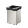 thumbnail image 1 of Gatco Elevate Stainless Steel 3 Gallon Square Wastebasket, Satin Nickel/Matte Black Lid, 1 of 5