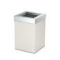 thumbnail image 1 of Gatco Elevate Stainless Steel 3 Gallon Square Wastebasket, Matte Pearl/Chrome Lid, 1 of 5