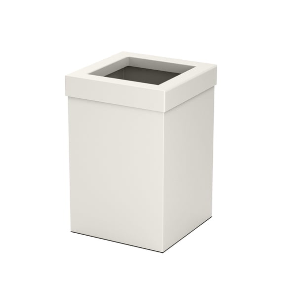Gatco Elevate Stainless Steel 3 Gallon Square Wastebasket, Matte Pearl