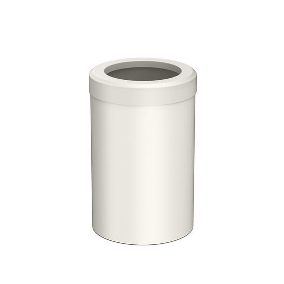 Gatco Latitude II Stainless Steel 2.9 Gallon Round Wastebasket with Removable Lid, Matte Pearl