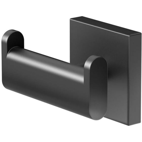 Gatco 4055AMX Elevate Double Robe Hook, Matte Black