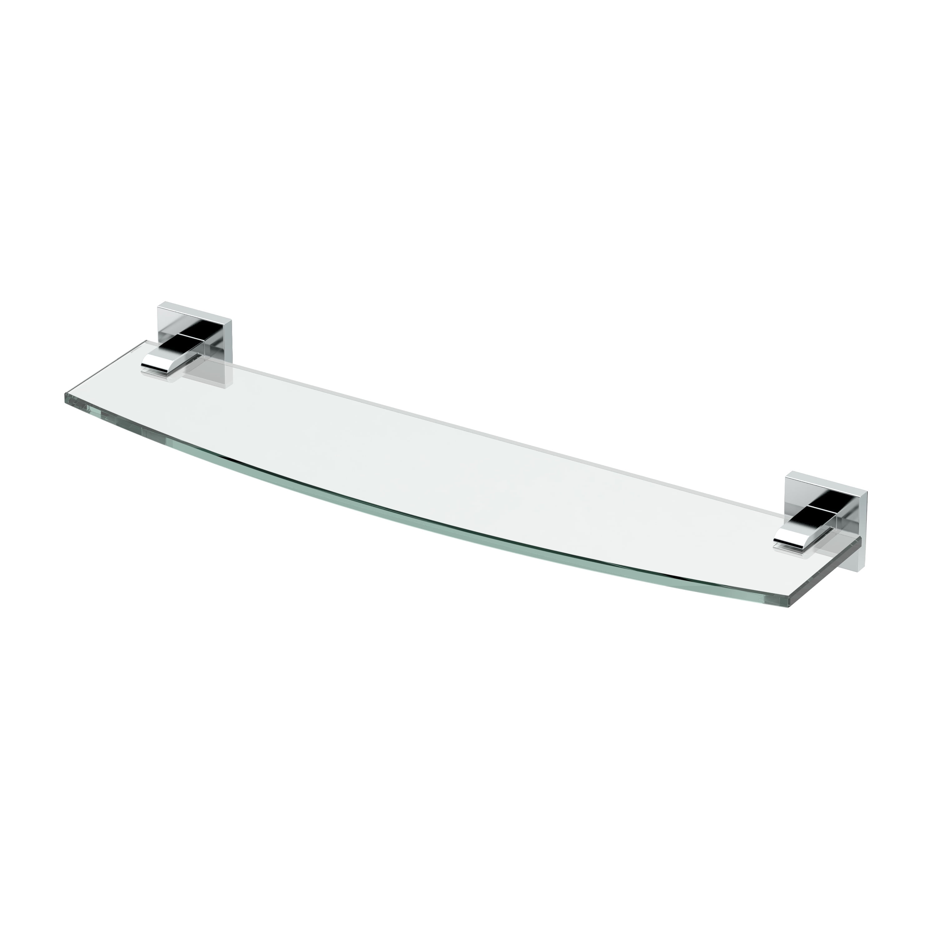 Mensola In Vetro Channel Per Bagno Gatco 4686 – Design A Parete Con Finitura Cromata – Materiale Zinco - 2