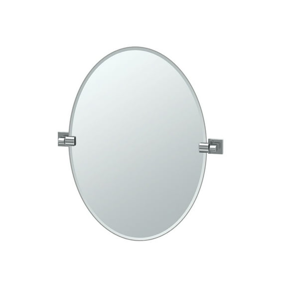 Gatco Elevate 26.5" Frameless Oval Mirror, Chrome
