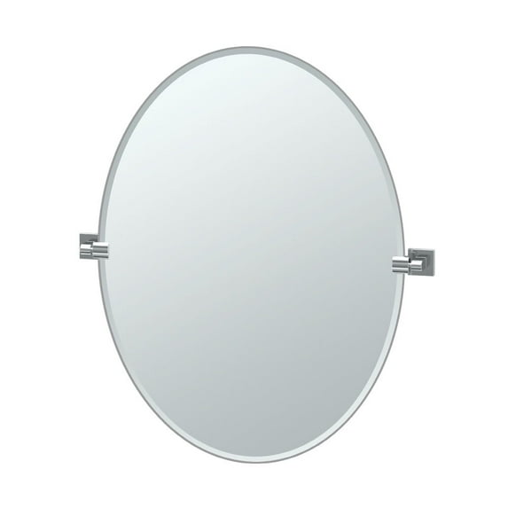 Gatco Elevate 32" Frameless Oval Mirror, Chrome