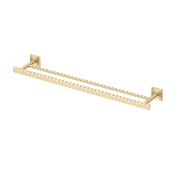 Gatco 4064 Elevate 24"L Double Towel Bar, Brushed Brass