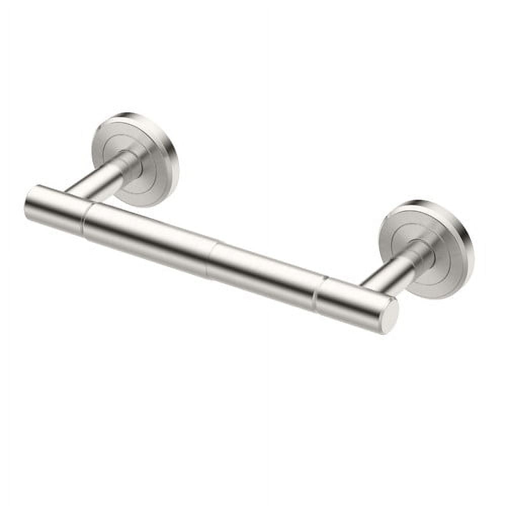 Satin Nickel Wall-Mounted Cylindrical Toilet Paper Holder