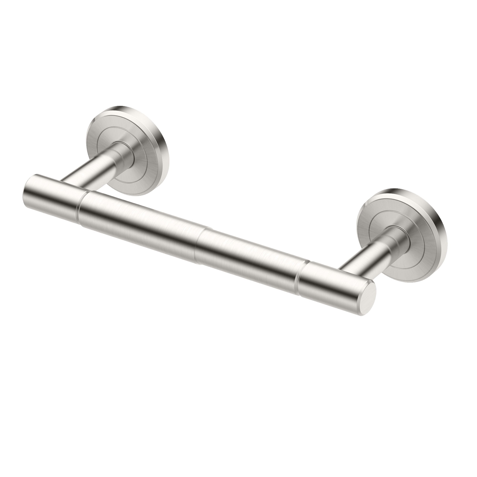 Satin Nickel Wall-Mounted Cylindrical Toilet Paper Holder