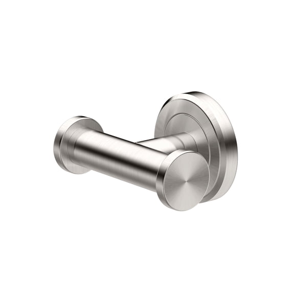 Gatco 4295A Latitude II Double Robe Hook, Satin Nickel