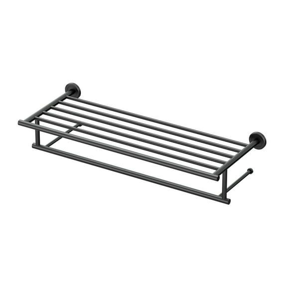 Gatco Latitude II 24" Minimalist Towel Rack, Matte Black