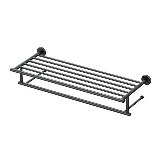 Gatco Latitude II 24" Minimalist Towel Rack, Matte Black