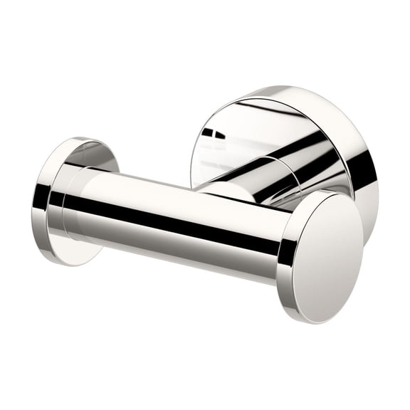 Gatco Glam Double Robe Hook, Polished Nickel