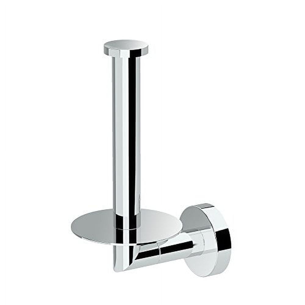Chrome Vertical Wall Mounted Metal Toilet Paper Holder