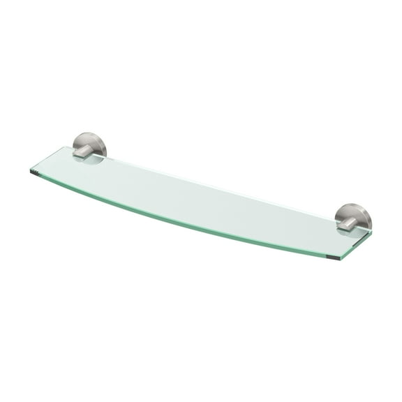 Gatco 4676 Reveal Vanity Glass Shelf, Satin Nickel