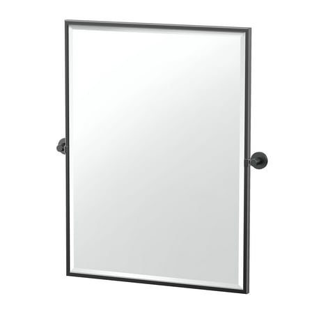 Gatco Reveal 32.5" Framed Rectangle Mirror, Matte Black
