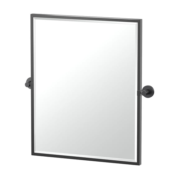 Gatco Reveal 25" Framed Rectangle Mirror, Matte Black