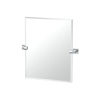 Gatco Mode 24" Frameless Rectangular Mirror, Chrome